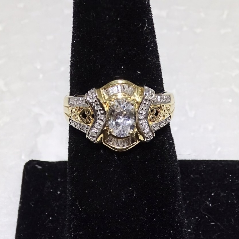 Diamond And Tanzanite 14k Gold Ring